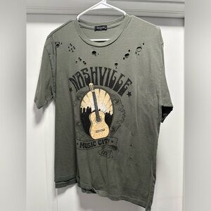 Nashville Green Ripped T-Shirt